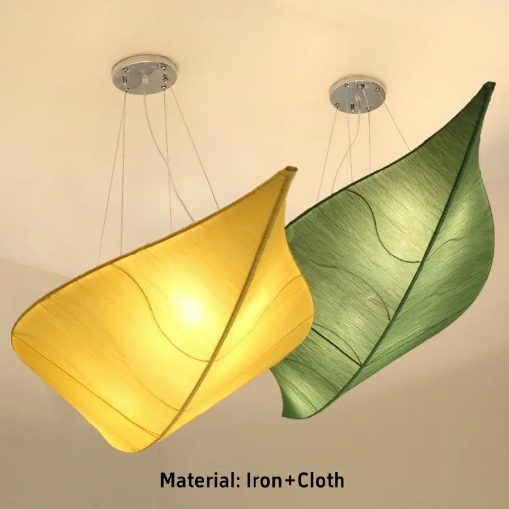 Lampe Suspendue Feuille en Tissu et Métal | Zolo