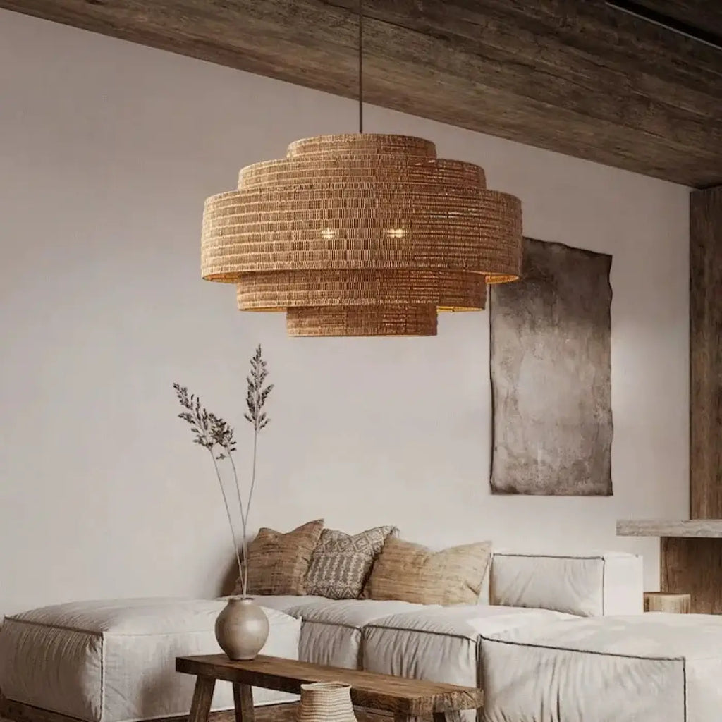 Lampe Suspendue en Fibres Naturelles Bohème | Aro