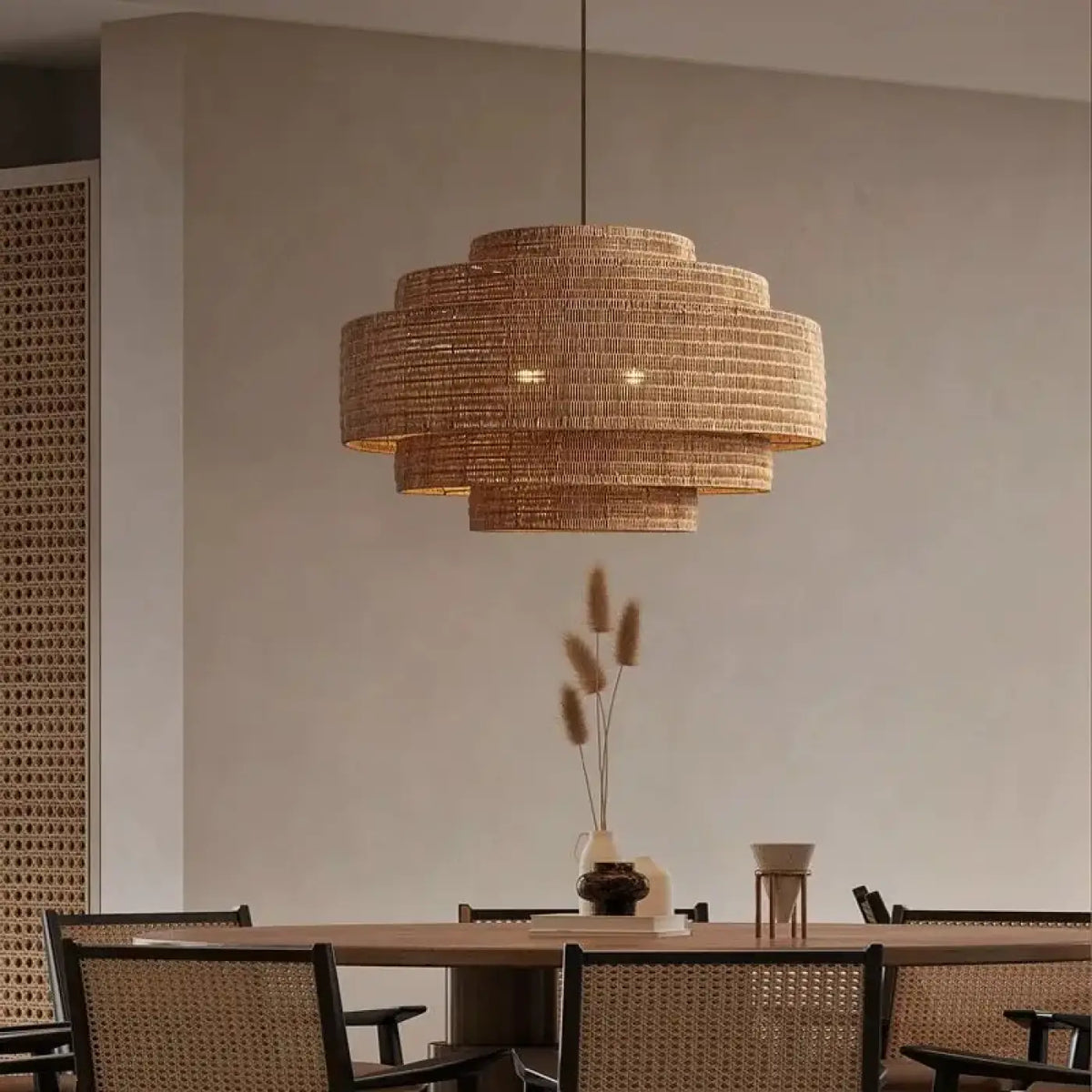 Lampe Suspendue en Fibres Naturelles Bohème | Aro