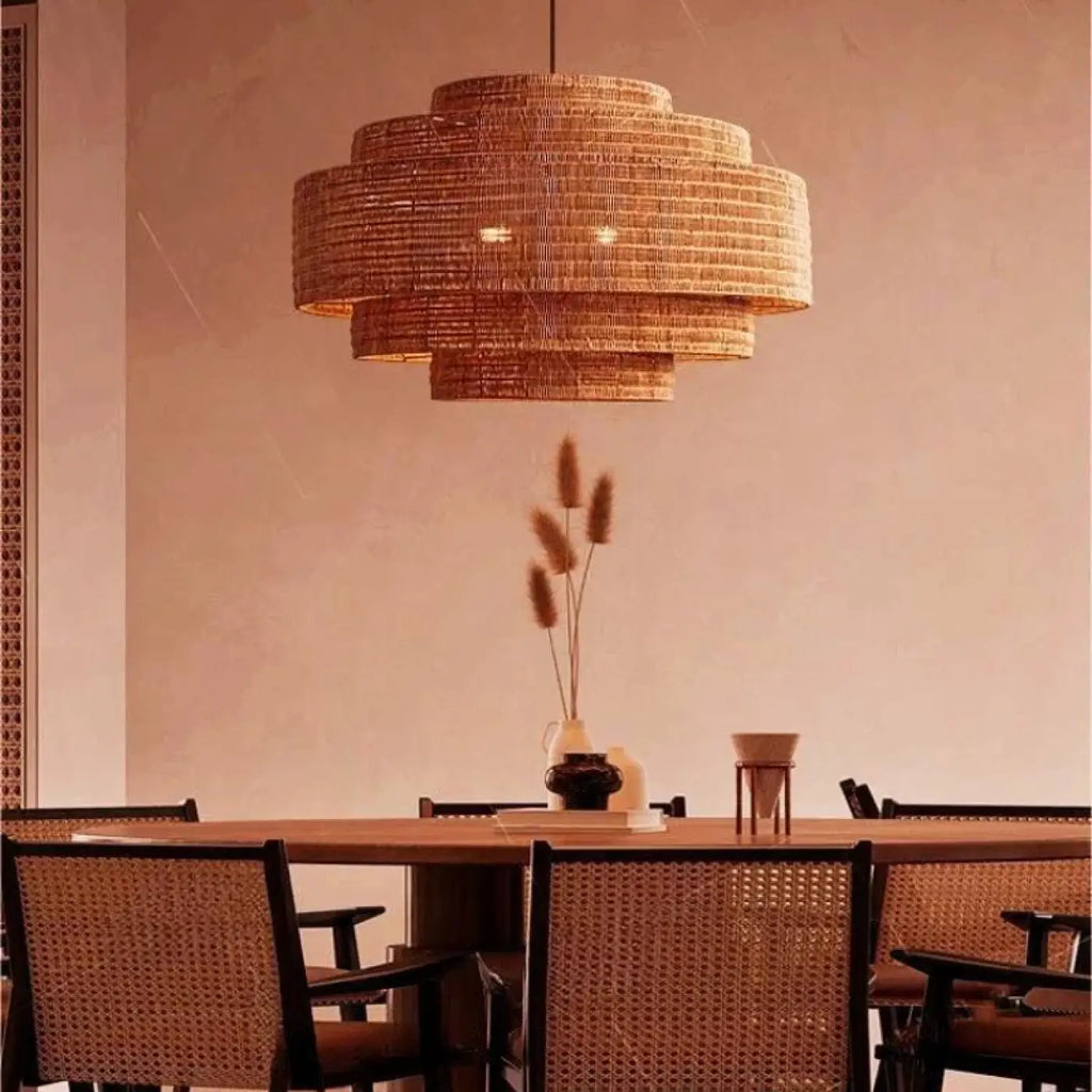 Lampe Suspendue en Fibres Naturelles Bohème | Aro