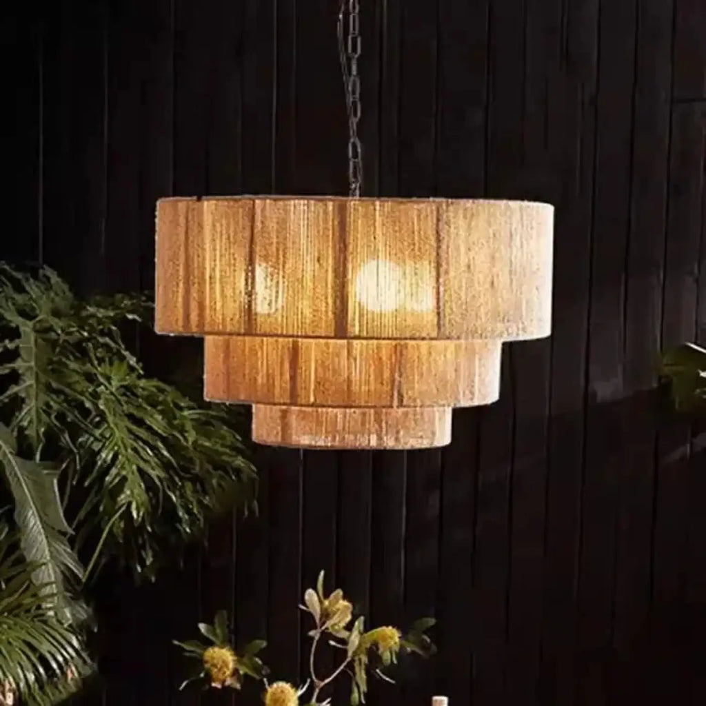 Lampe Suspendue en Fibres Naturelles Tressées | Gamo