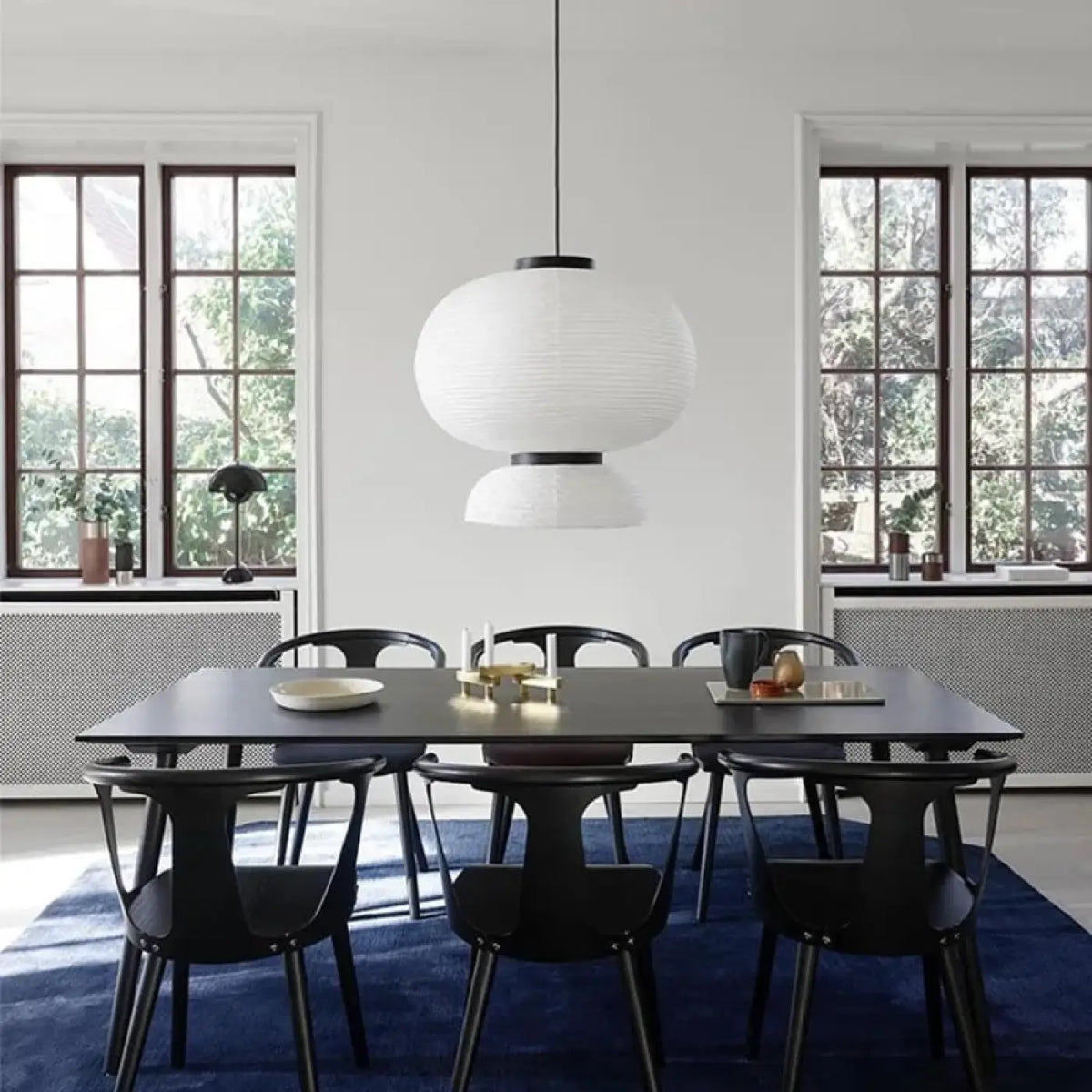 Lampe Suspendue Japonaise en Papier Blanc | Uri