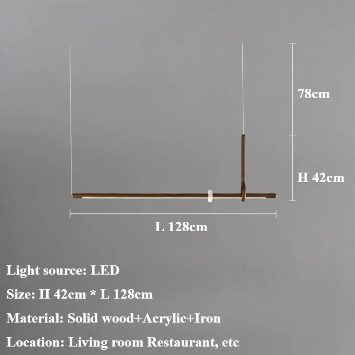 Suspension LED Bois et Acrylique Design | Mola