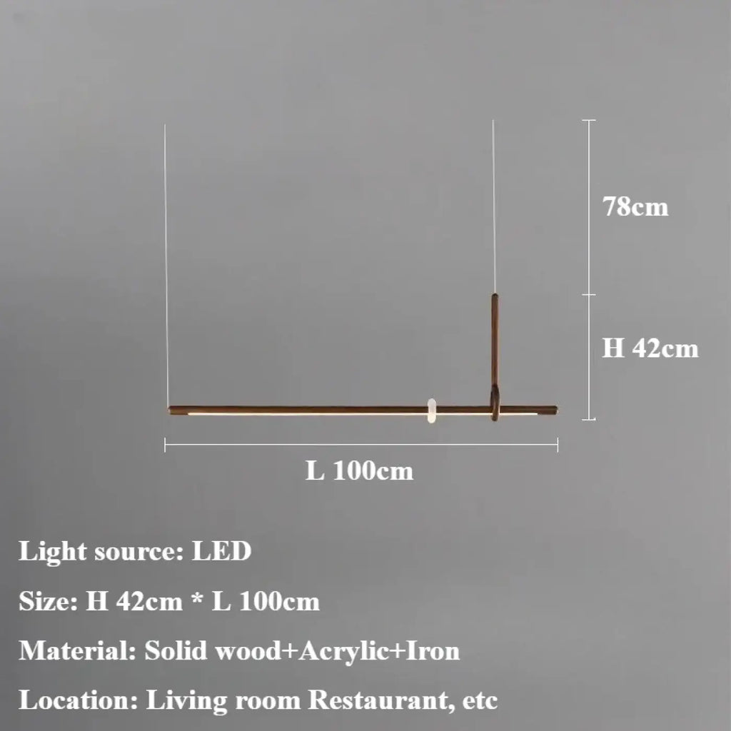 Suspension LED Bois et Acrylique Design | Mola