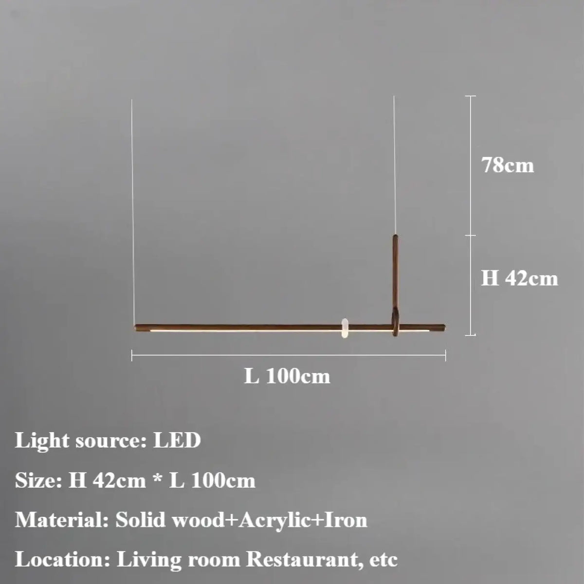 Suspension LED Bois et Acrylique Design | Mola