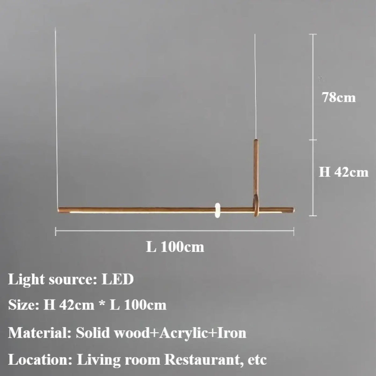 Suspension LED Bois et Acrylique Design | Mola