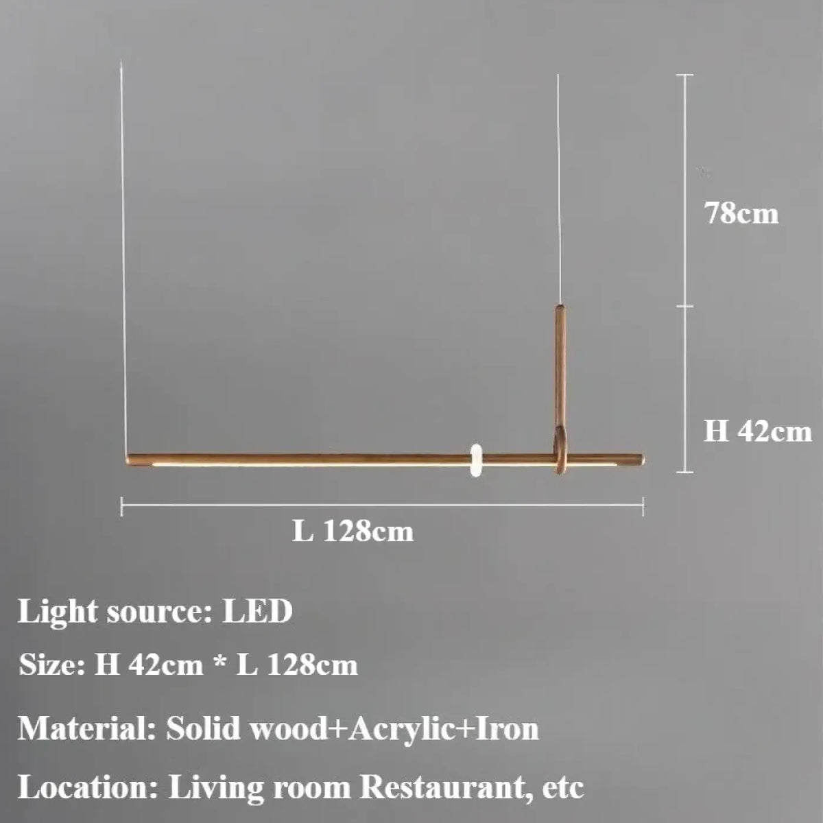 Suspension LED Bois et Acrylique Design | Mola