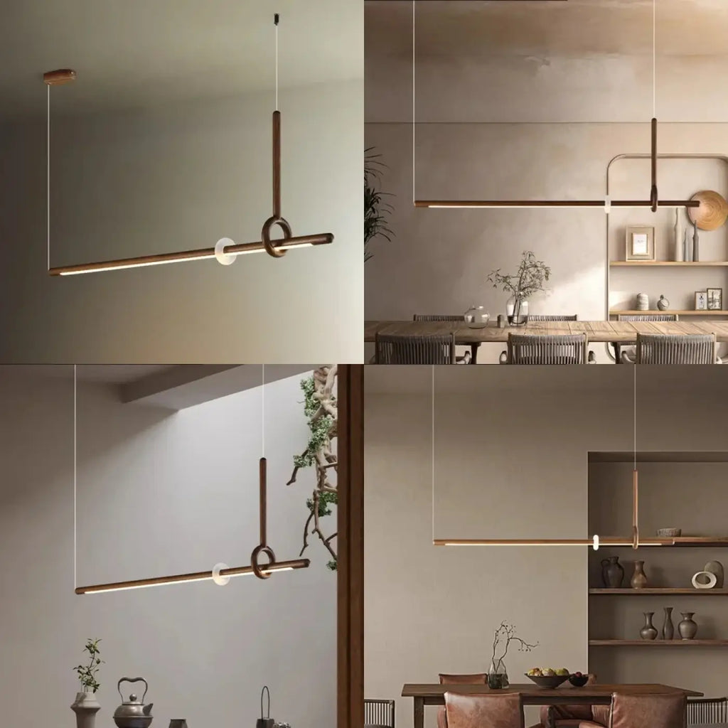 Suspension LED Bois et Acrylique Design | Mola