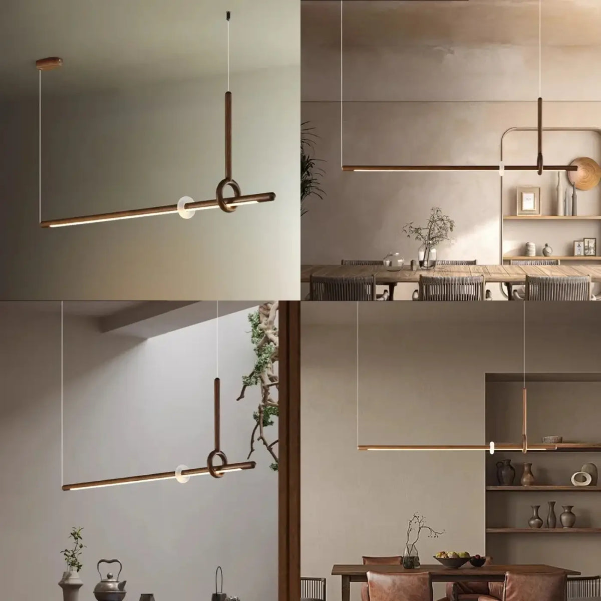 Suspension LED Bois et Acrylique Design | Mola