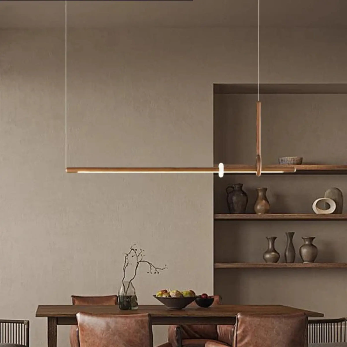 Suspension LED Bois et Acrylique Design | Mola