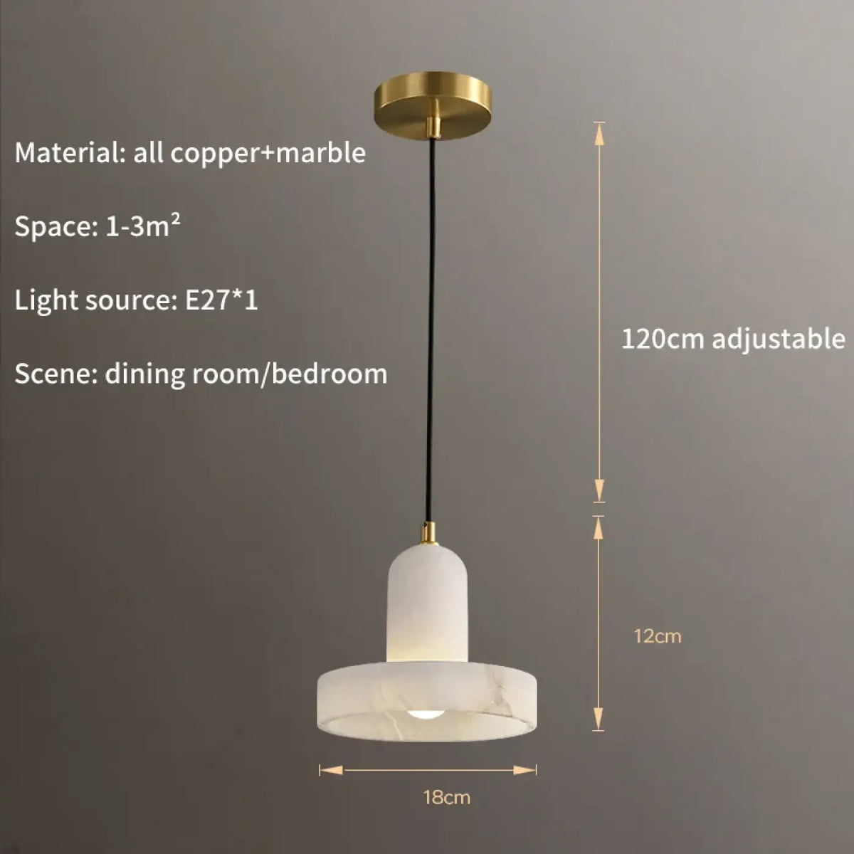 Suspension Marbre et Doré Moderne | Nuta