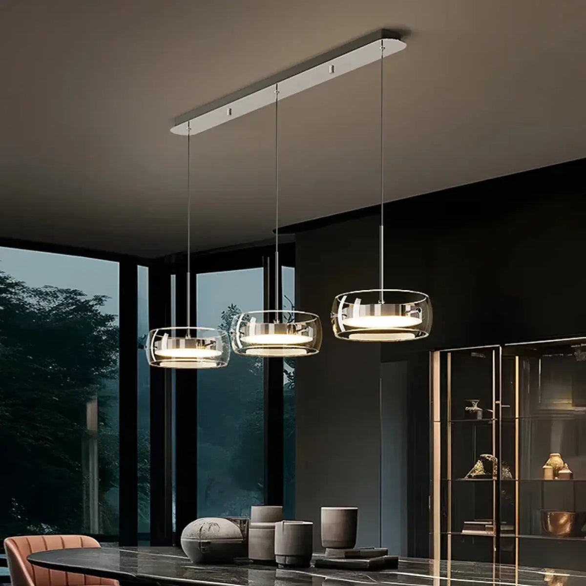 Lampe Suspendue en Verre Fumé | Pasa