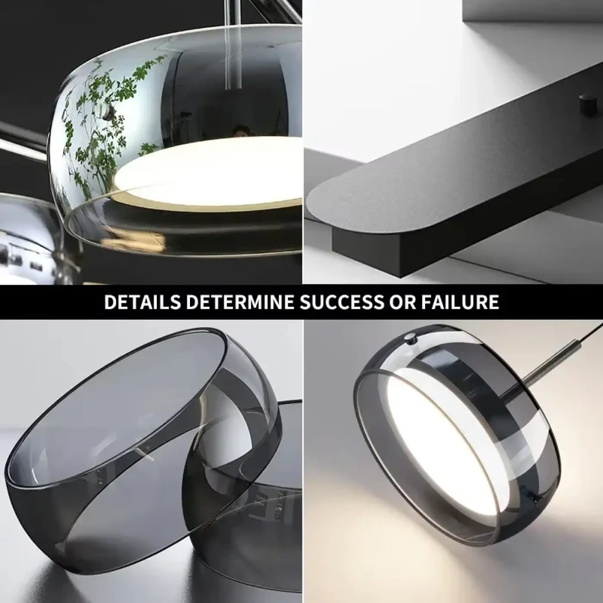Lampe Suspendue en Verre Fumé | Pasa