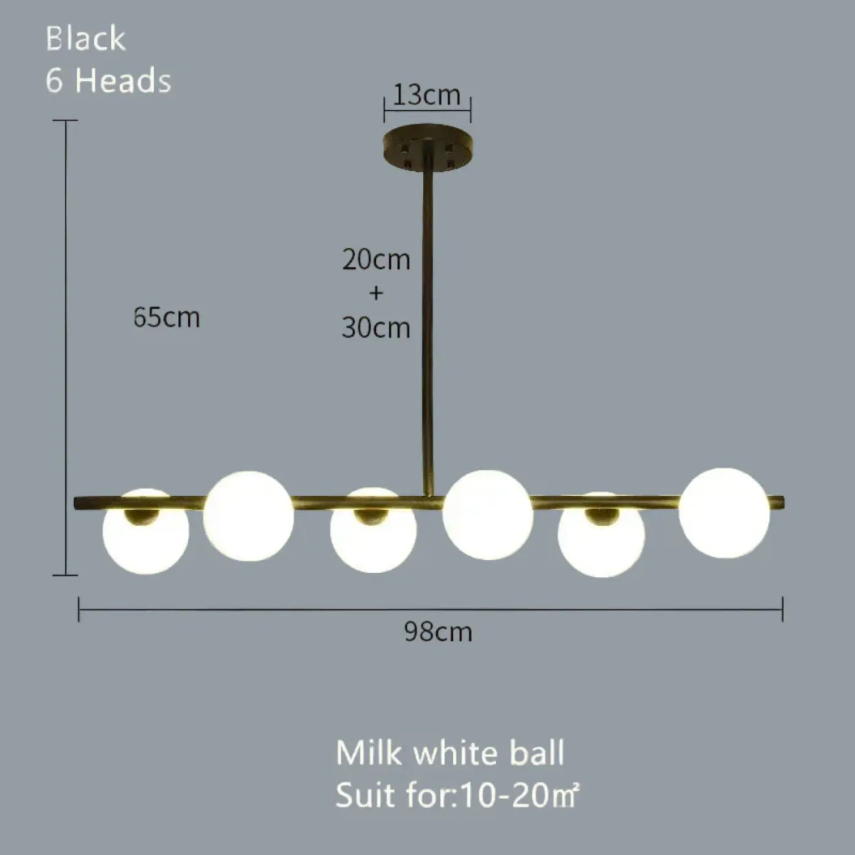 Lampe Suspendue Minimaliste Noire en Verre | Vila