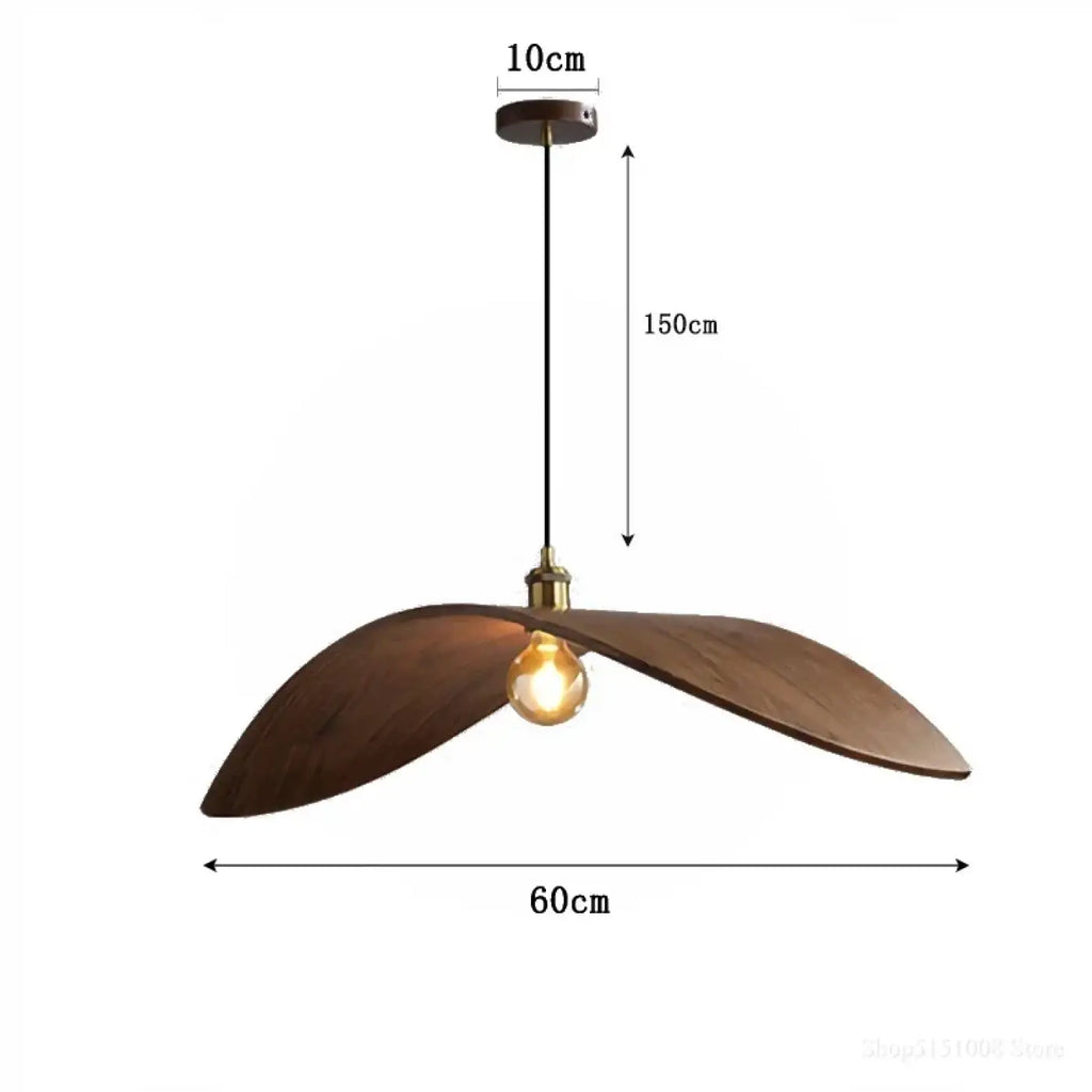Lampe Suspendue en Bois Forme Aile | Zota