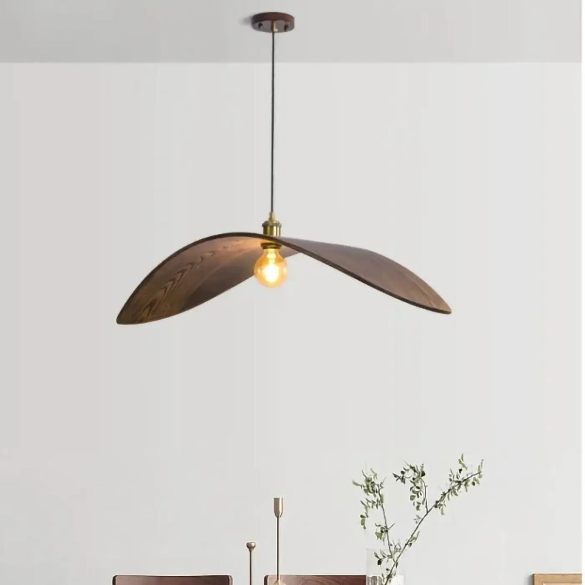 Lampe Suspendue en Bois Forme Aile | Zota