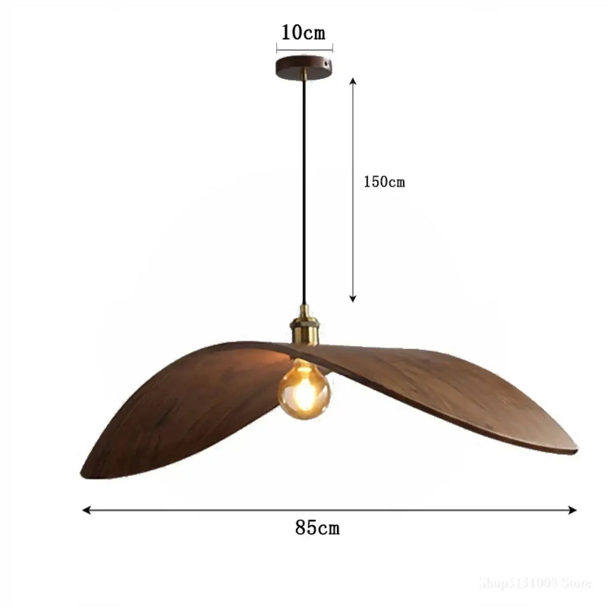 Lampe Suspendue en Bois Forme Aile | Zota