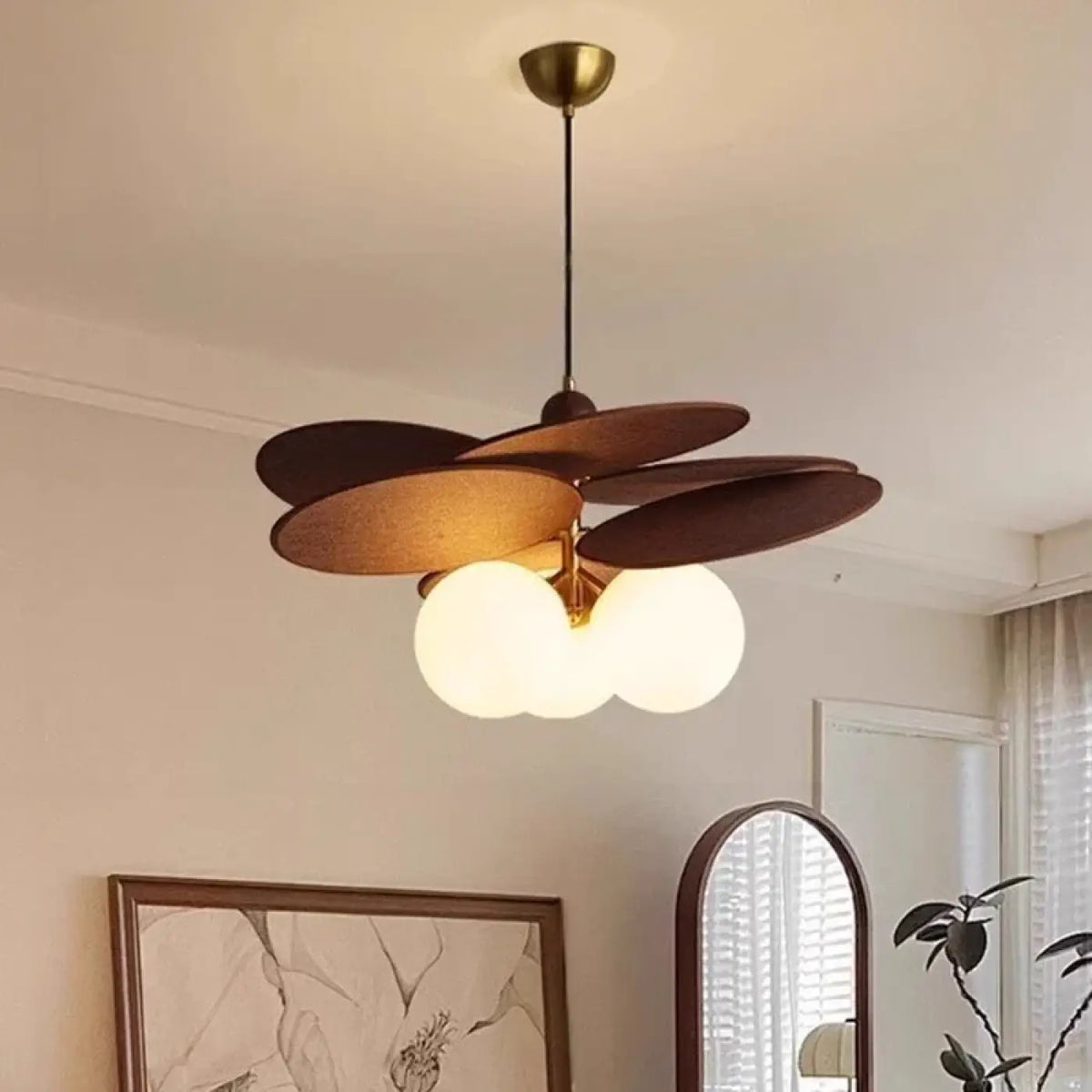 Lampe Suspendue en Bois et Métal | Vali