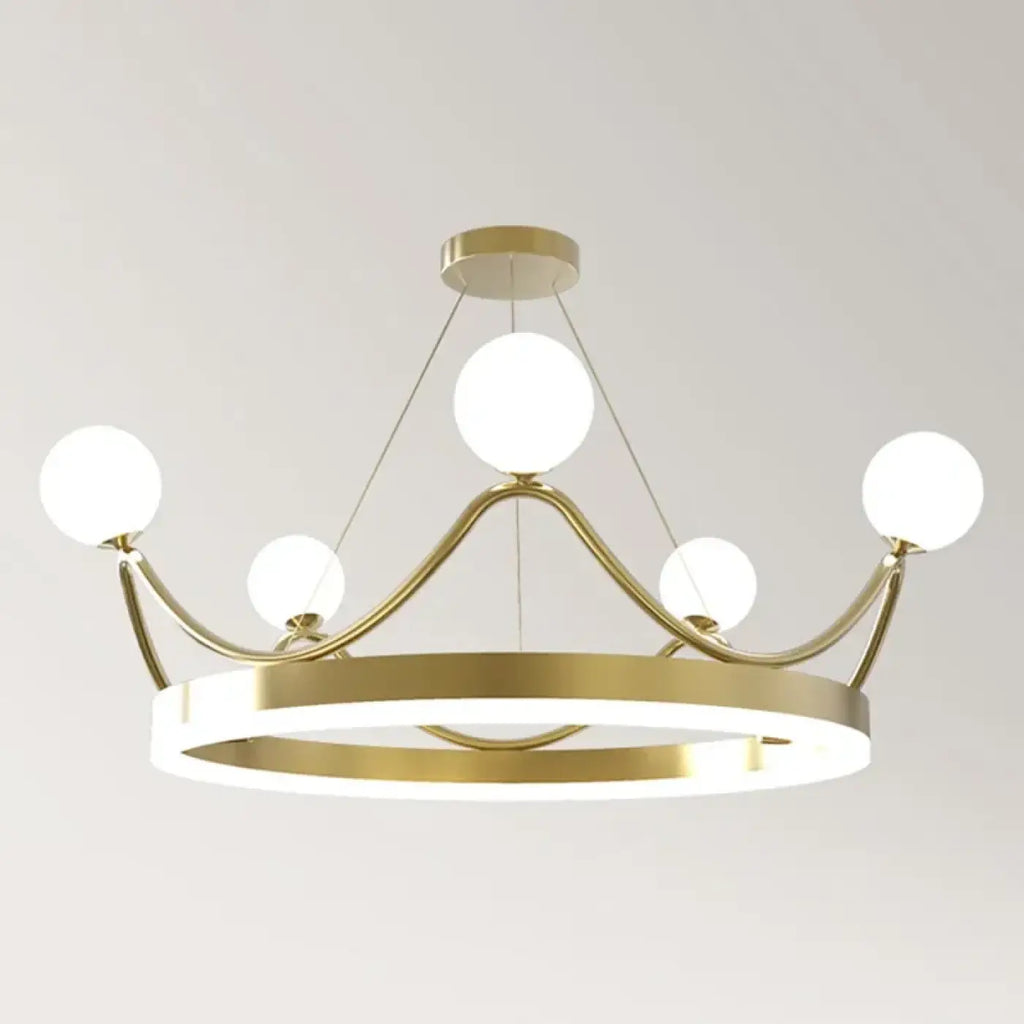 Lampe Suspendue Grappe de Boules Dorées | Mira