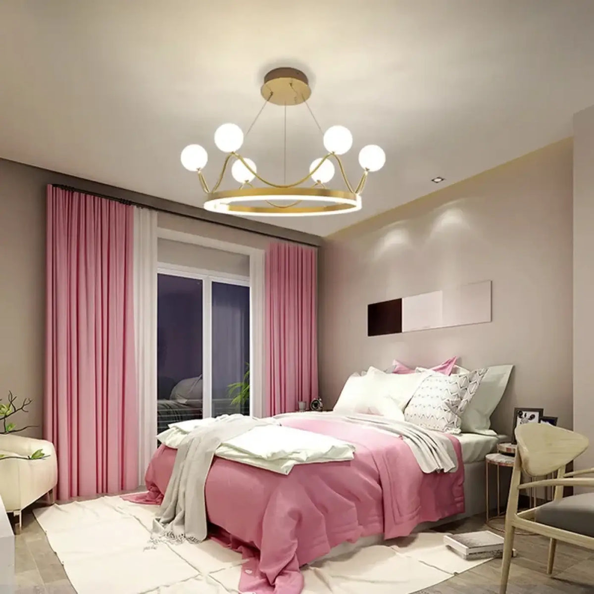 Lampe Suspendue Grappe de Boules Dorées | Mira