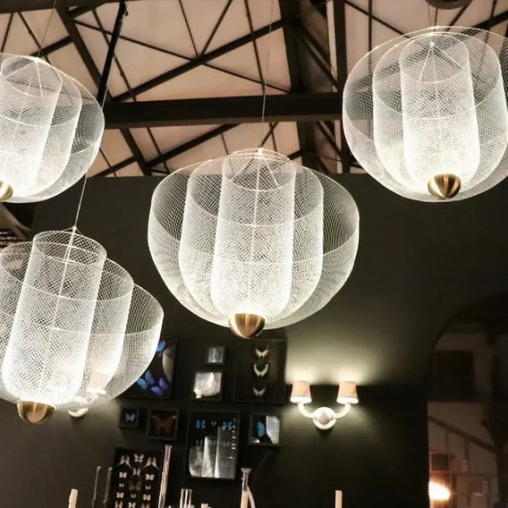 Suspension Sculpturale en Métal Argenté | Sola