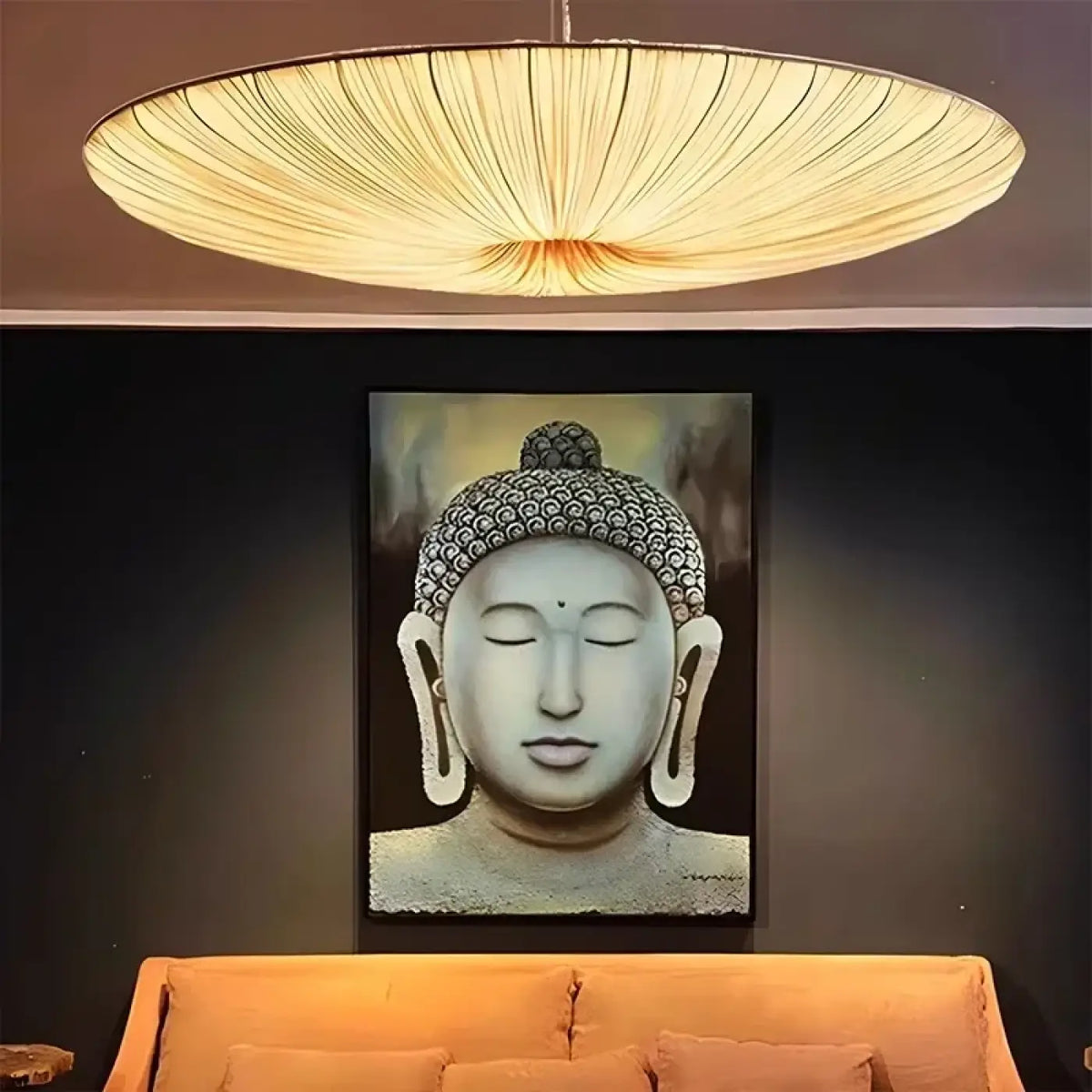Lampe Suspendue Plissée Style Fleur | Daro