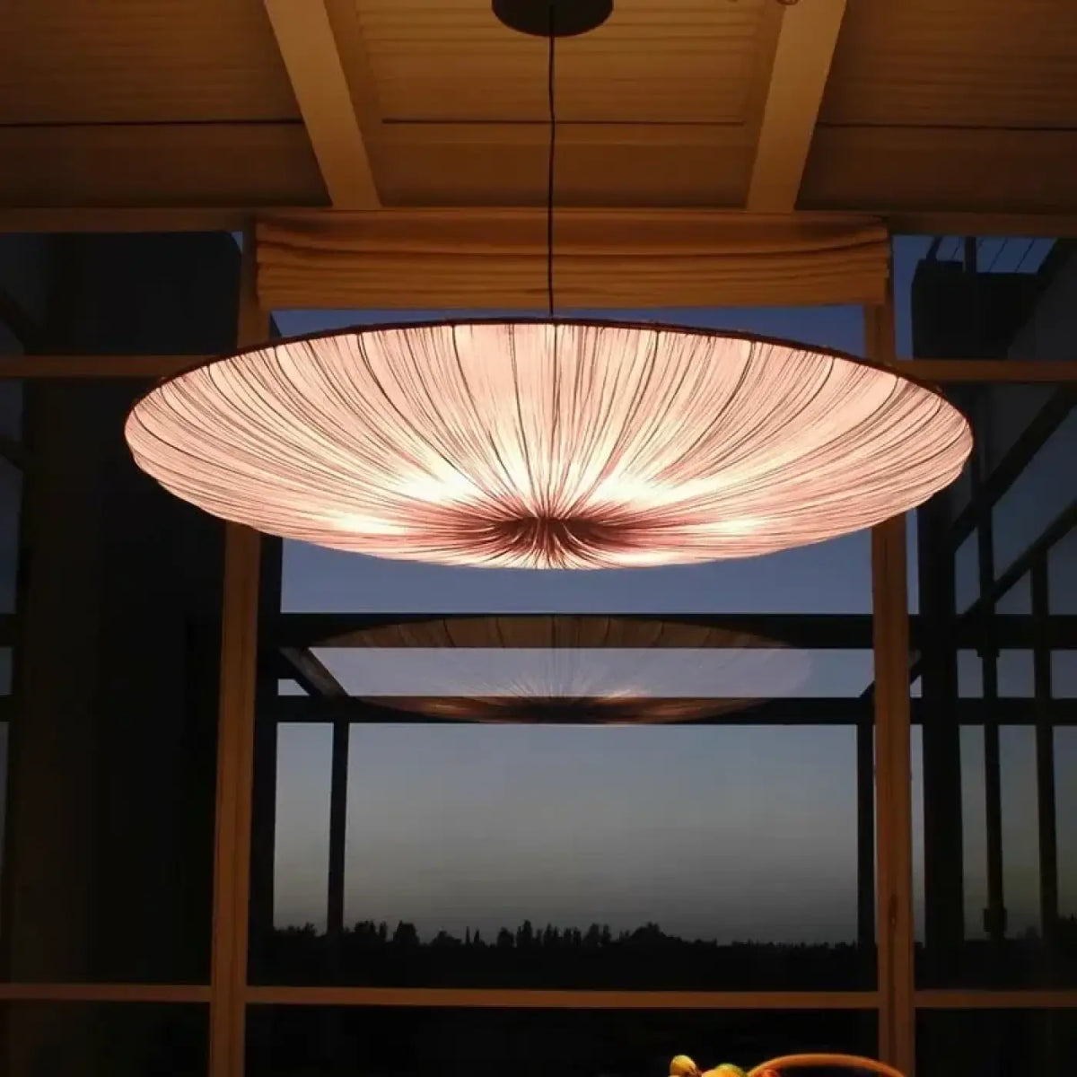 Lampe Suspendue Plissée Style Fleur | Daro