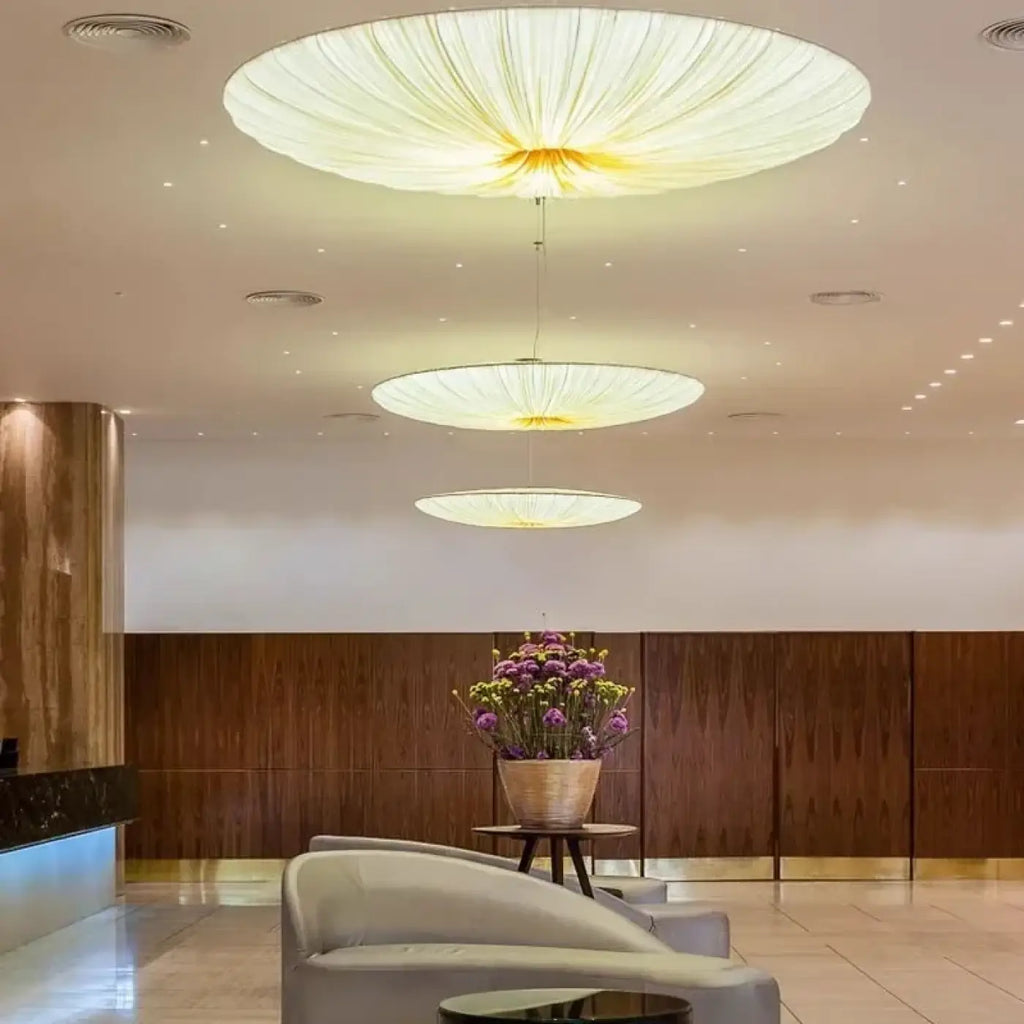 Lampe Suspendue Plissée Style Fleur | Daro