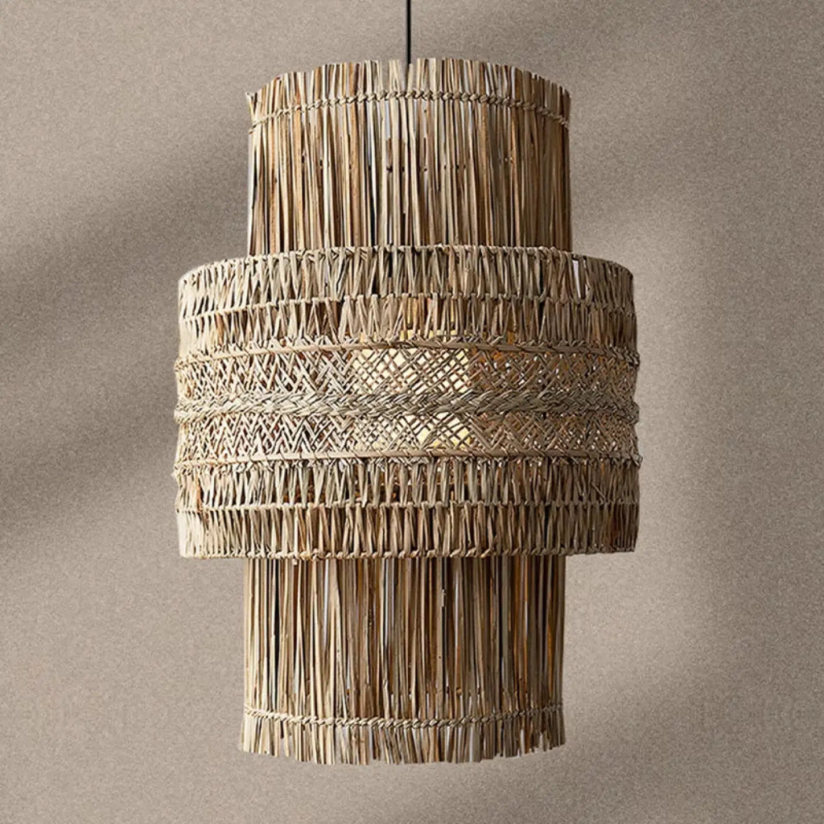 Lampe Suspendue en Osier Style Asiatique | Tiva