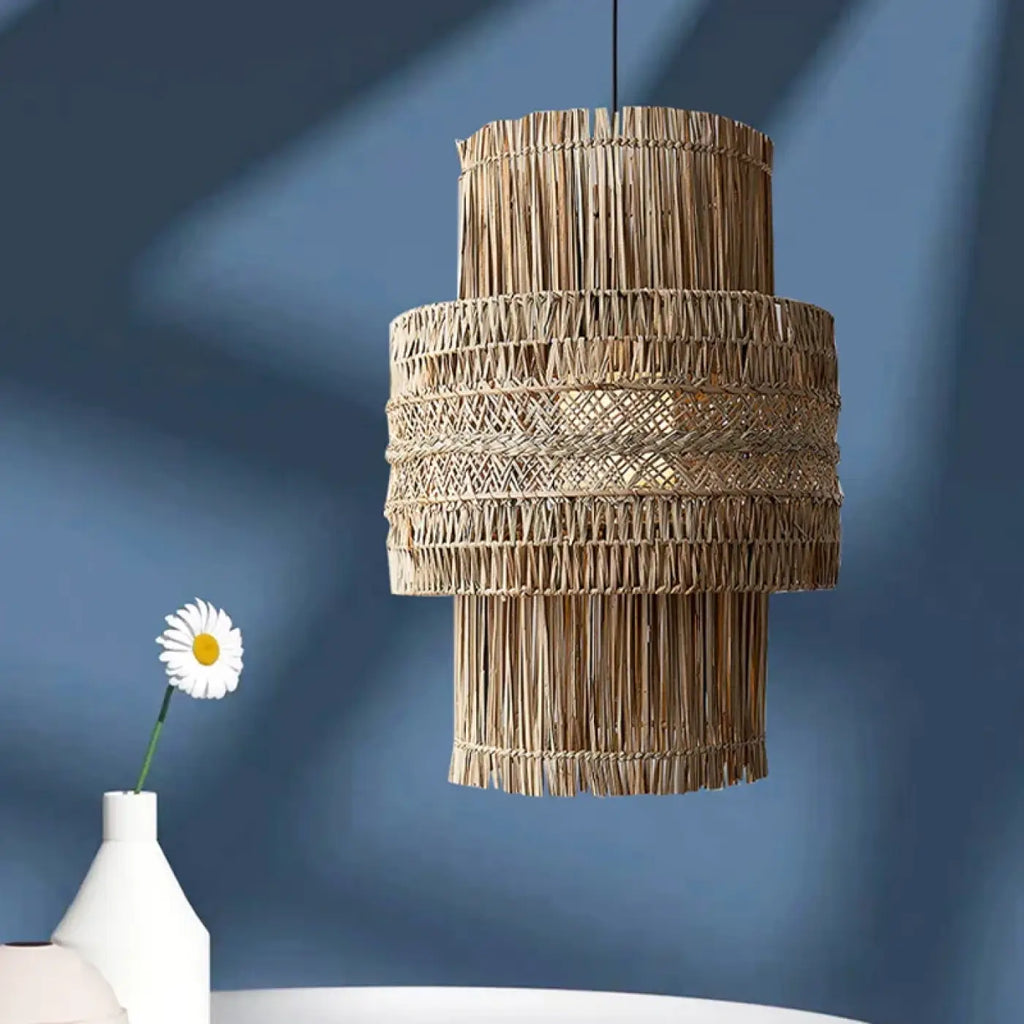 Lampe Suspendue en Osier Style Asiatique | Tiva