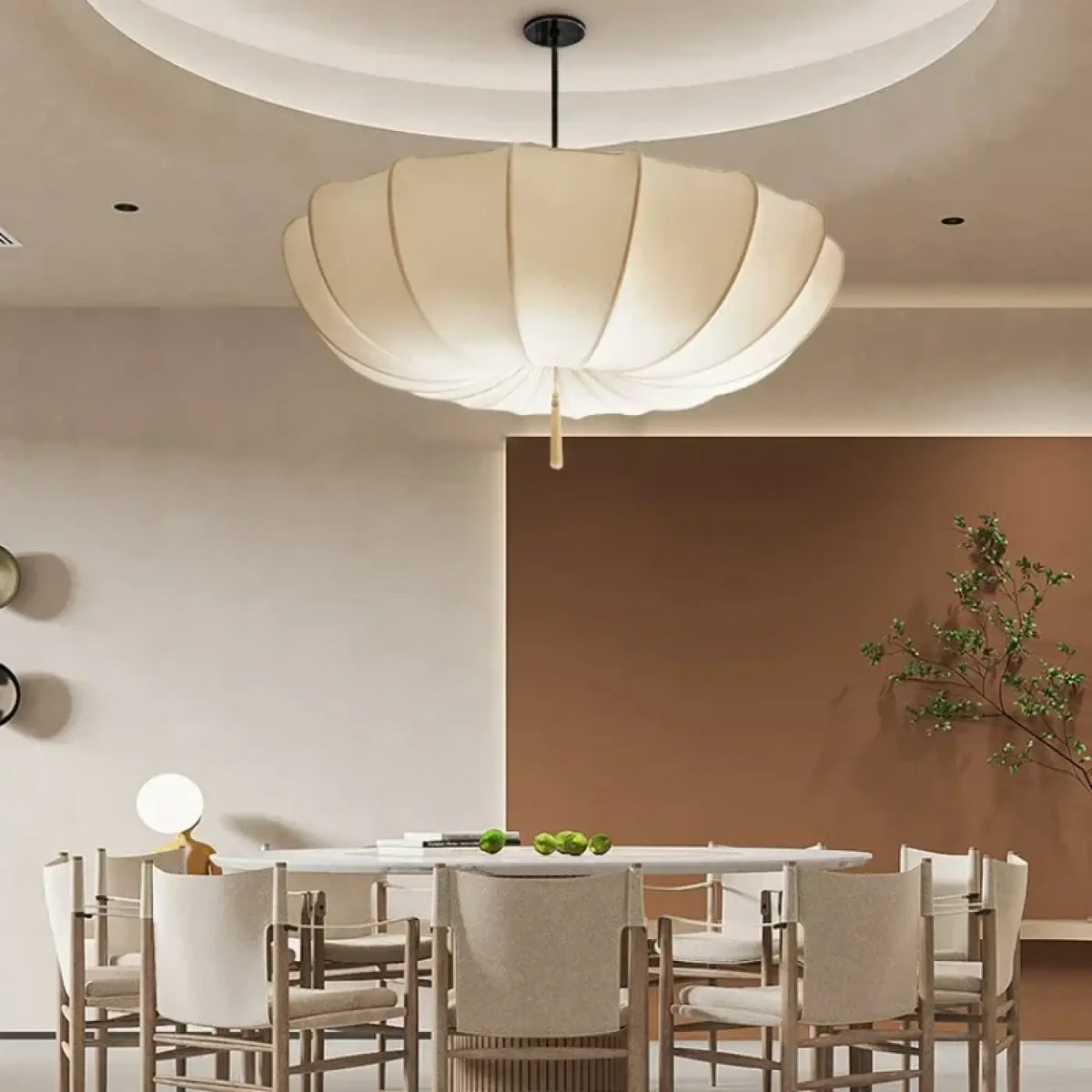 Lampe Suspendue Parapluie Blanche et Noir | Eri