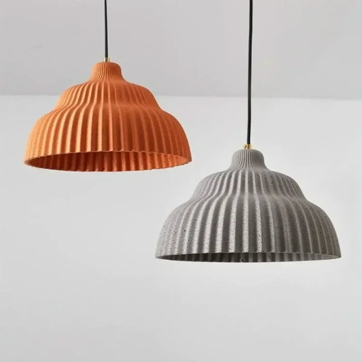 Suspension Plissée Terracotta Chaleureuse | Nuka