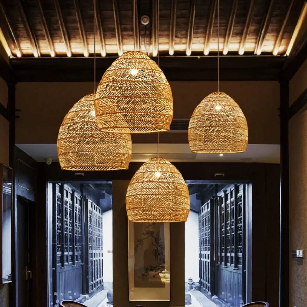 Lampe Suspendue en Rotin Tressé Naturel | Lina