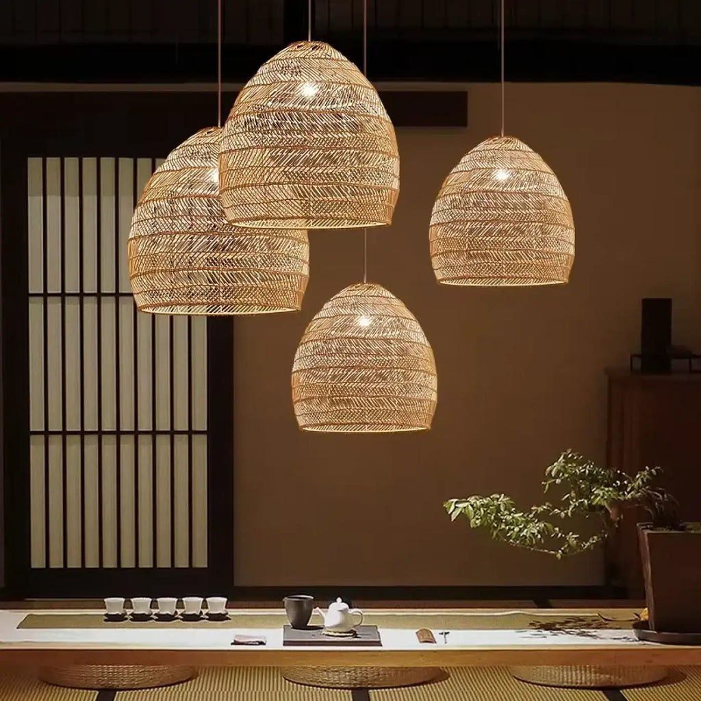 Lampe Suspendue en Rotin Tressé Naturel | Lina