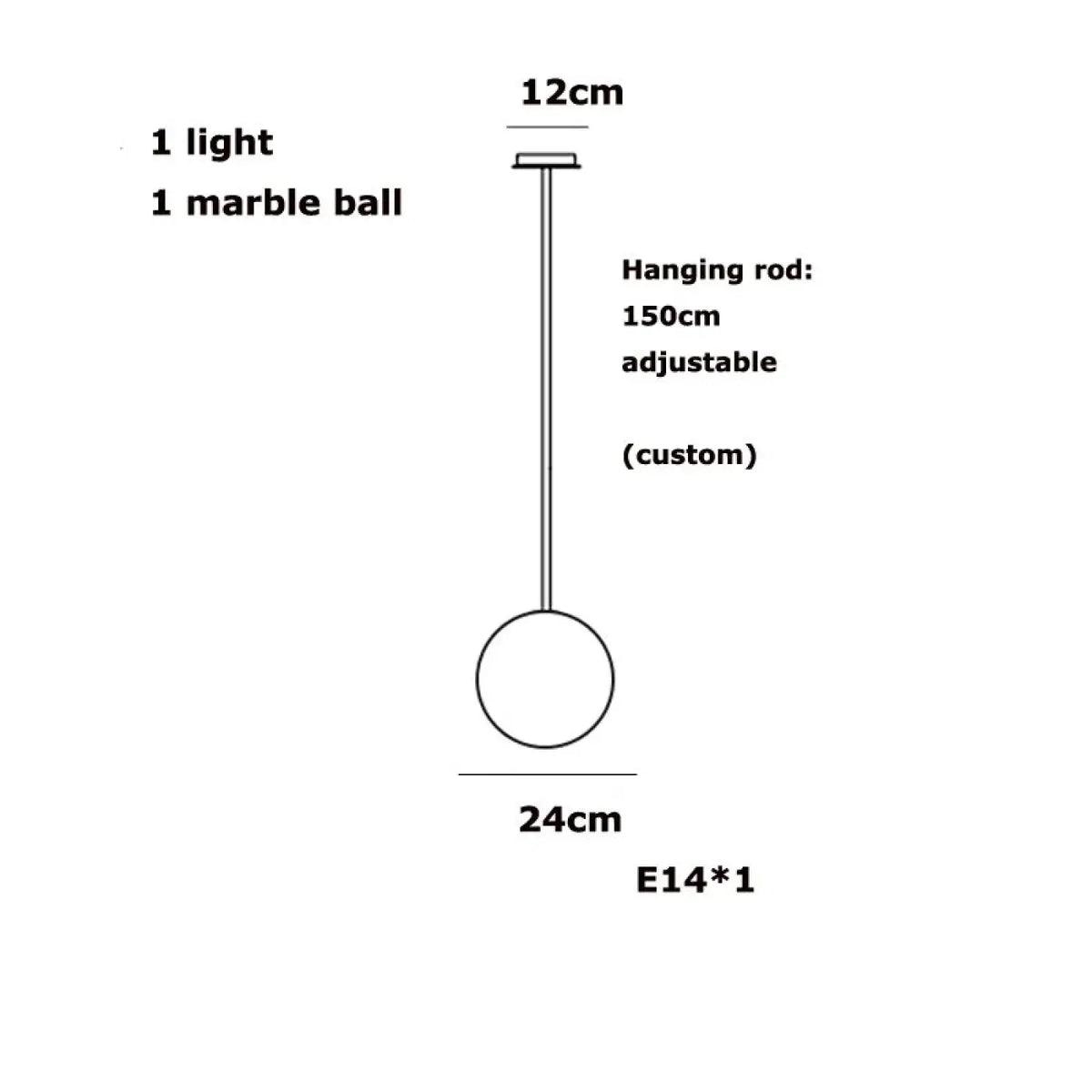 Lampe Suspendue en Albâtre Flottant | Kila