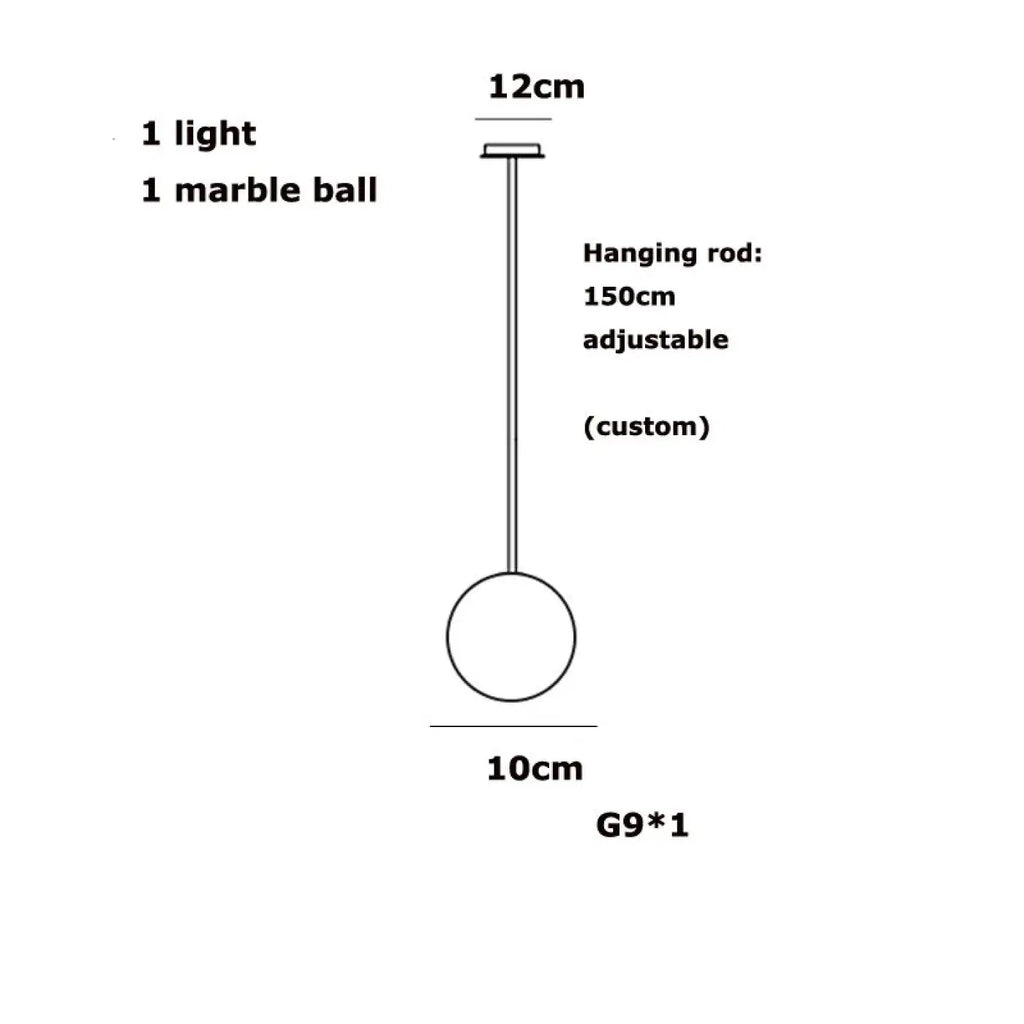 Lampe Suspendue en Albâtre Flottant | Kila