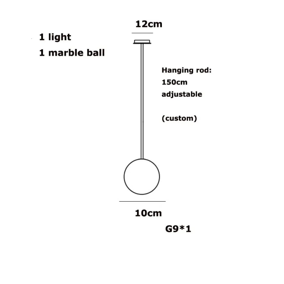 Lampe Suspendue en Albâtre Flottant | Kila