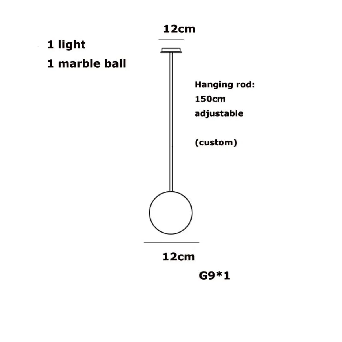 Lampe Suspendue en Albâtre Flottant | Kila