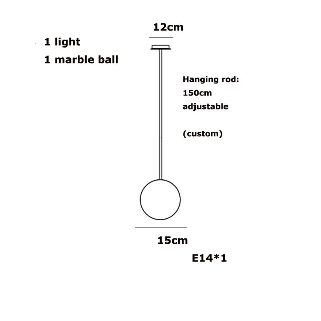 Lampe Suspendue en Albâtre Flottant | Kila