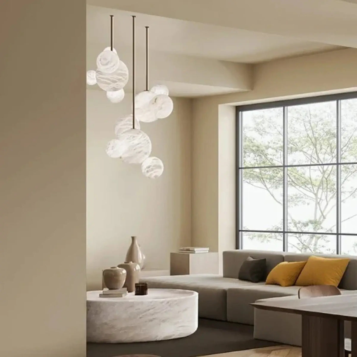 Lampe Suspendue en Albâtre Flottant | Kila