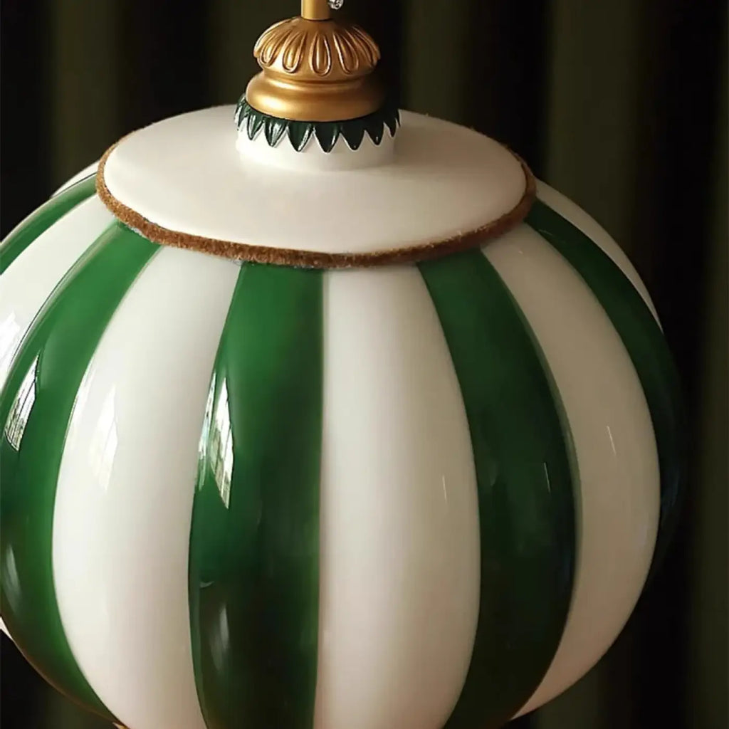 Lampe Suspendue Sphère en Verre Rayé | Jali