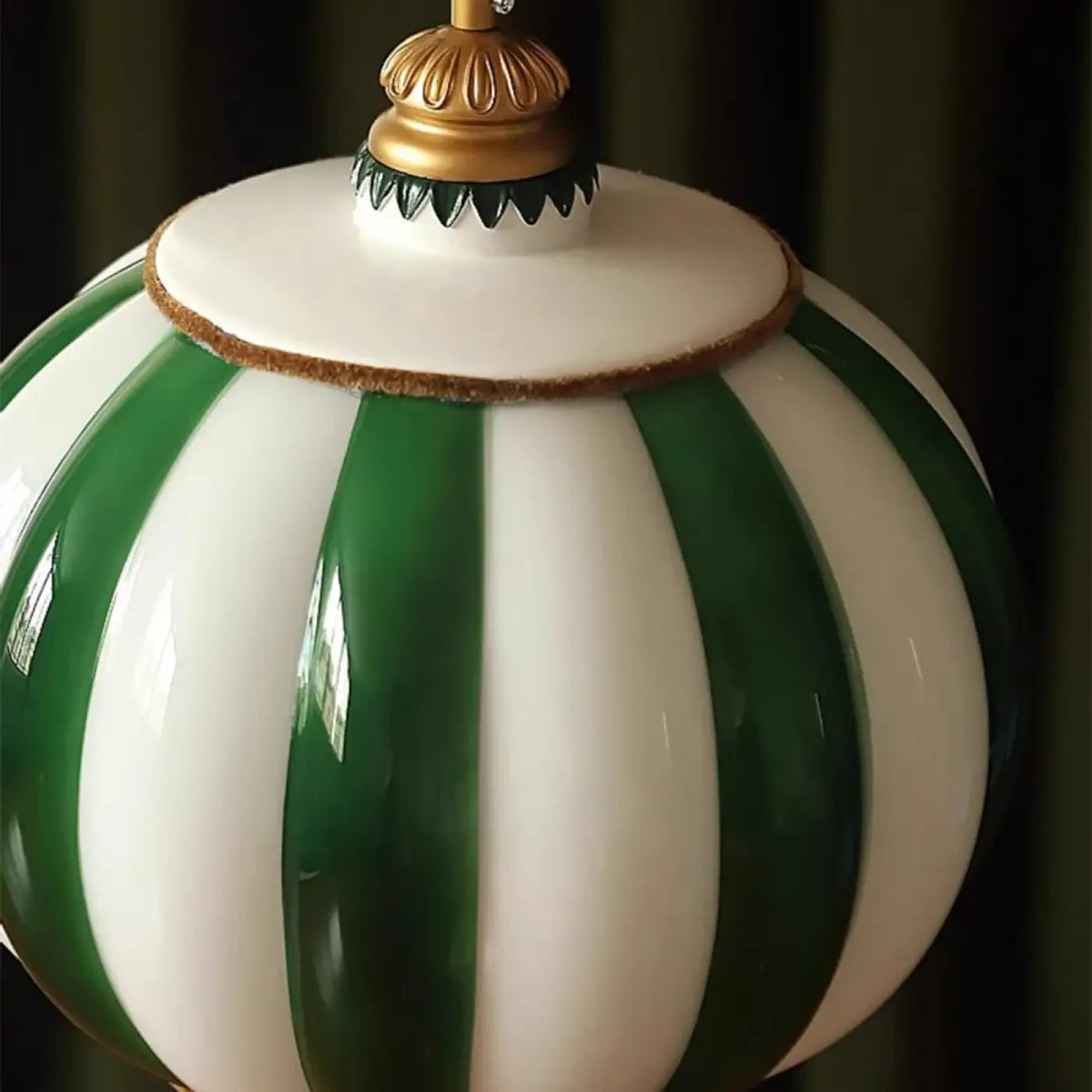 Lampe Suspendue Sphère en Verre Rayé | Jali