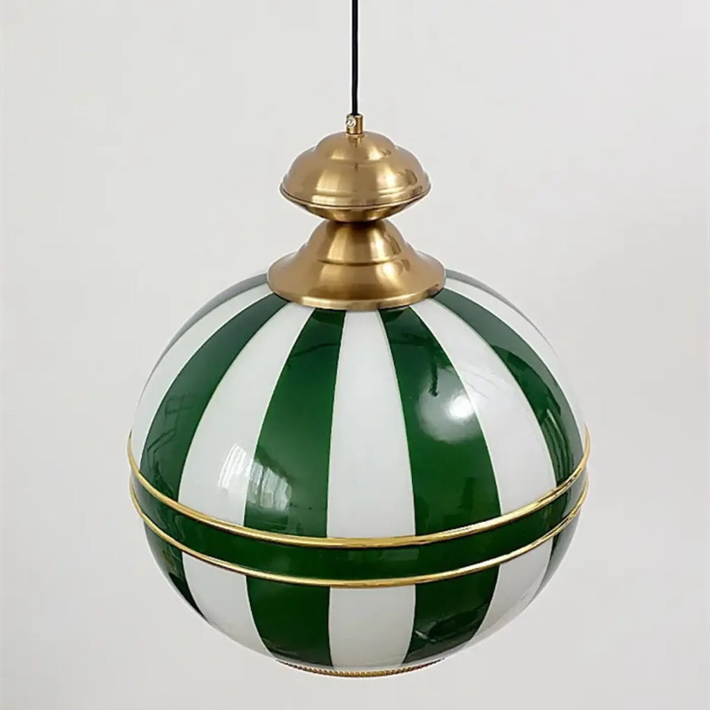 Lampe Suspendue Sphère en Verre Rayé | Jali