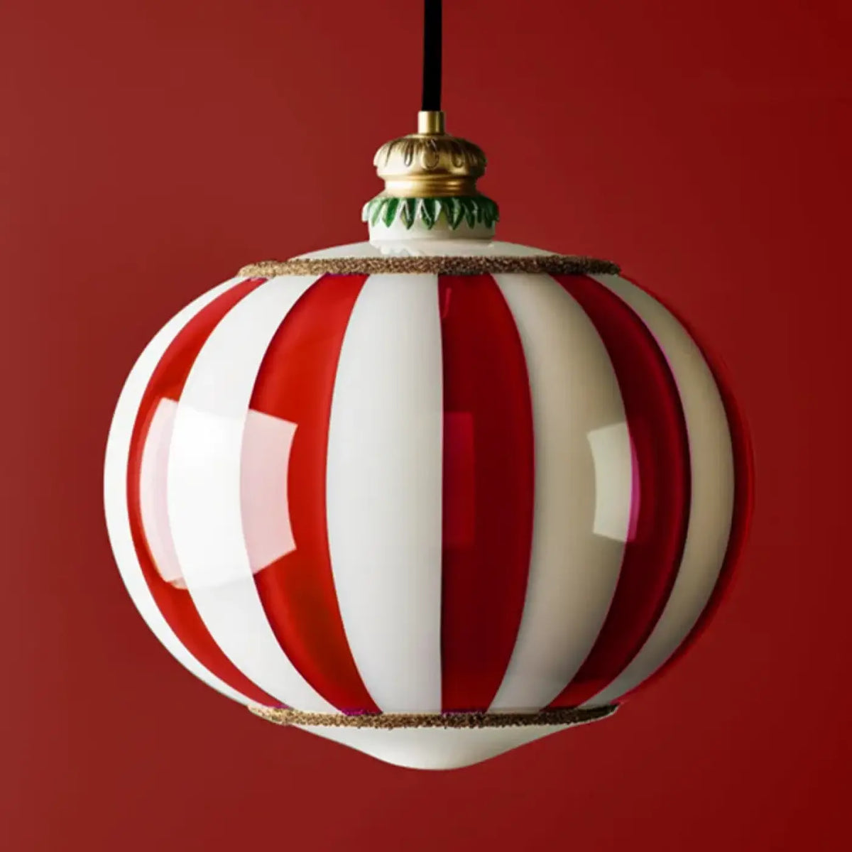 Lampe Suspendue Sphère en Verre Rayé | Jali