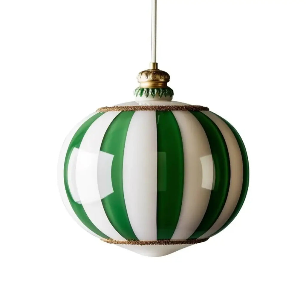 Lampe Suspendue Sphère en Verre Rayé | Jali