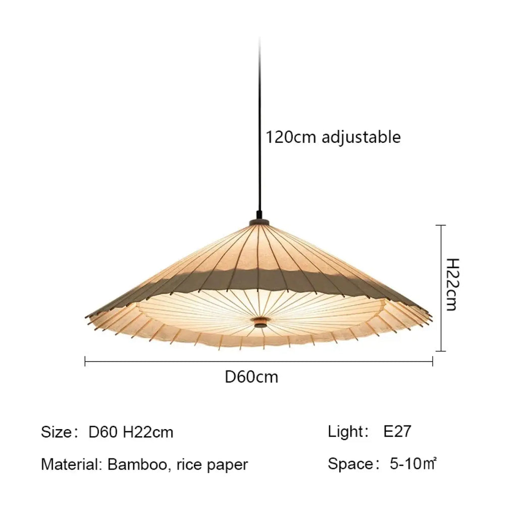 Lampe Suspendue Japonaise en Papier Naturel | Sina