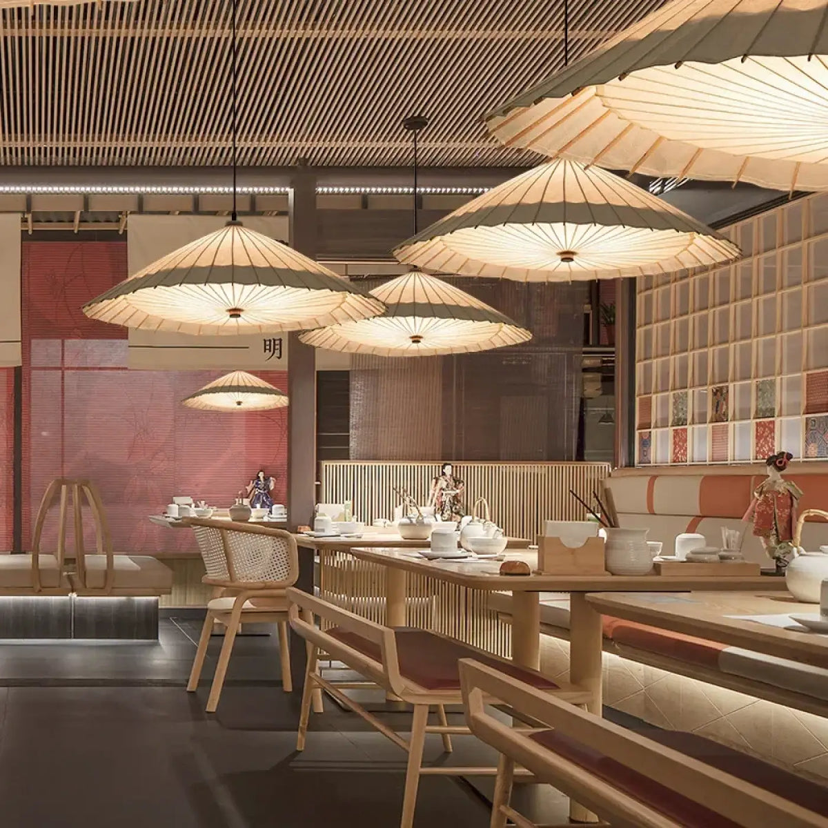 Lampe Suspendue Japonaise en Papier Naturel | Sina