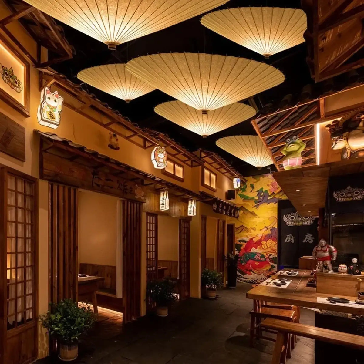 Lampe Suspendue Japonaise en Papier Naturel | Sina