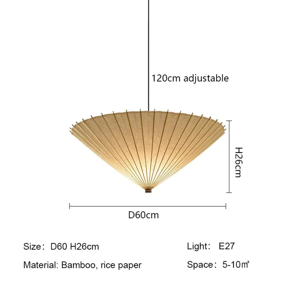 Lampe Suspendue Japonaise en Papier Naturel | Sina
