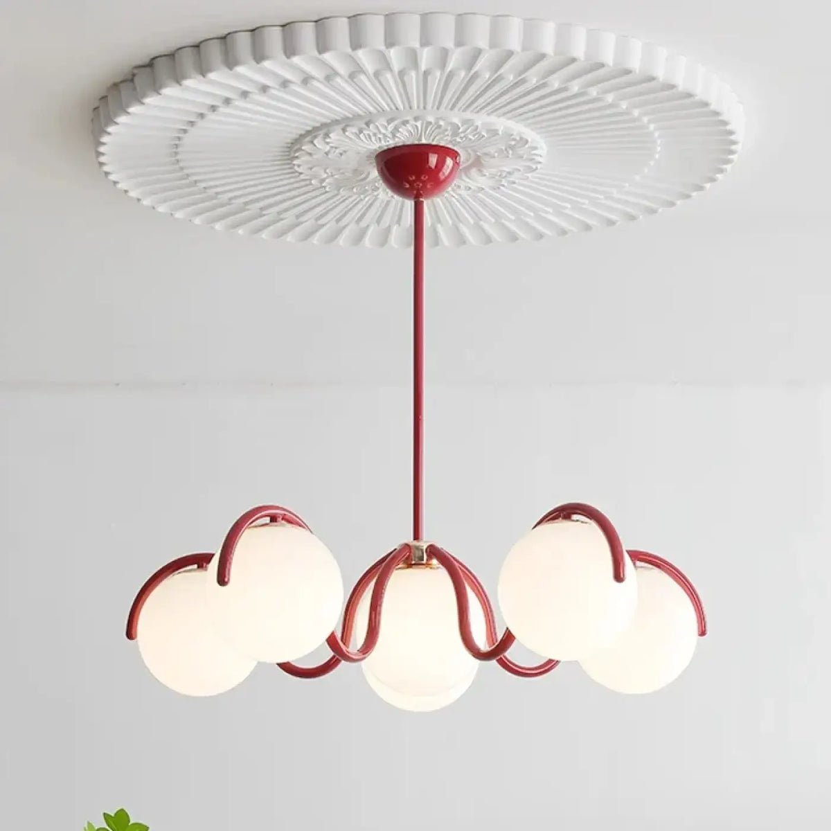 Lampe Suspendue à 6 Boules Blanches | Ari